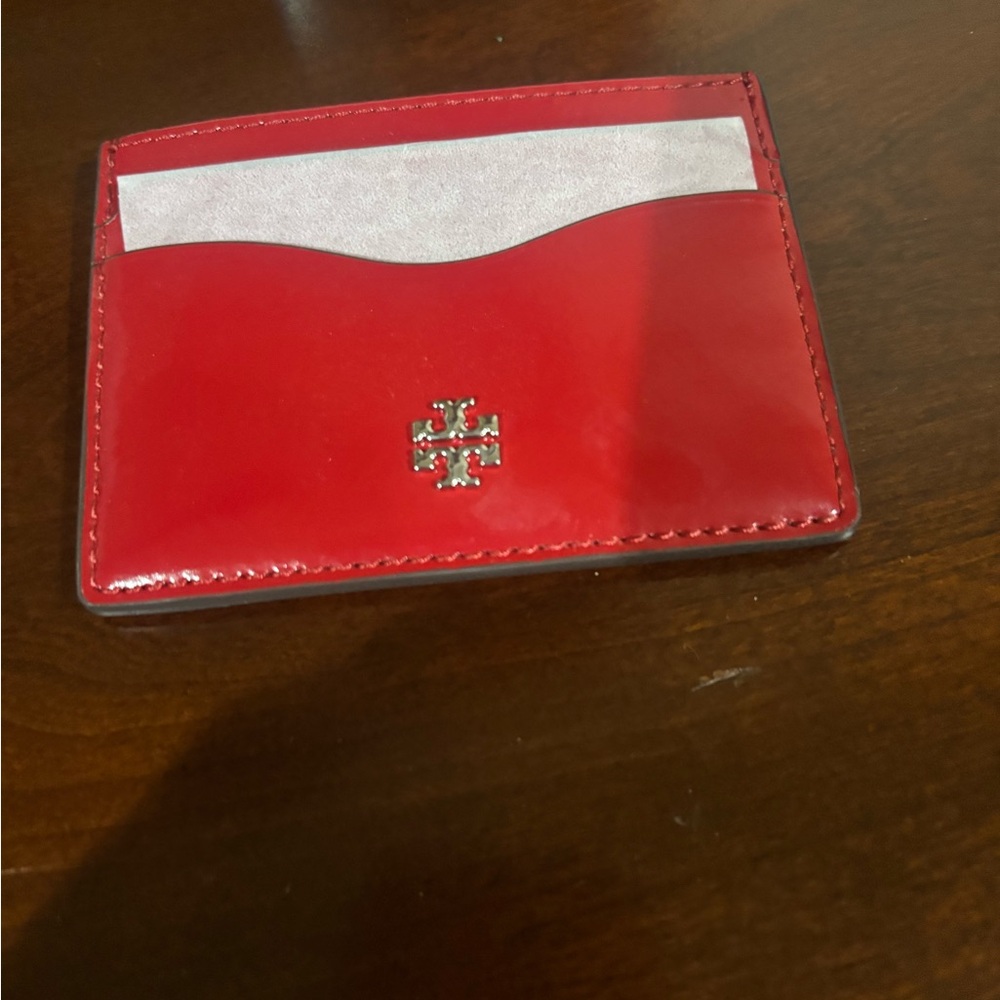 Tory Burch Vibrant Red Card Holder
